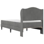 vidaXL Rám postele s čelnou doskou Tmavosivá 90 x 190 cm Zamat – Obrázok 8