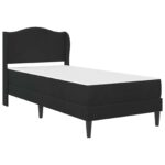 vidaXL Rám postele s čelnou doskou Čierna 90 x 190 cm Zamat – Obrázok 3
