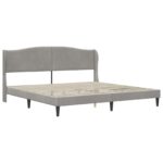 vidaXL Rám postele s čelnou doskou Svetlosivá 180 x 200 cm Zamat – Obrázok 4