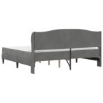 vidaXL Rám postele s čelnou doskou Tmavosivá 180 x 200 cm Zamat – Obrázok 8