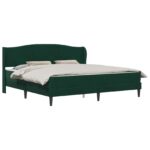 vidaXL Rám postele s čelnou doskou Čierna 180 x 200 cm Zamat – Obrázok 2