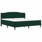 vidaXL Rám postele s čelnou doskou Čierna 180 x 200 cm Zamat – Obrázok 3