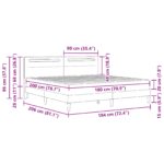 vidaXL Rám postele s LED pásikmi Sivá 180 x 200 cm Umelá koža – Obrázok 13