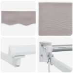 vidaXL Sklopná markíza Svetlosivá 4 x 2 m 100% polyester a hliník – Obrázok 7