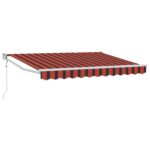 vidaXL Markíza Oranžová, čierna a žltá 2,5 x 2 m Polyester a kov – Obrázok 2