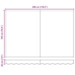 vidaXL Markíza Zelená a biela 3 x 2 m Polyester a kov – Obrázok 12