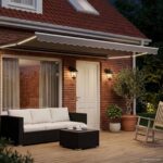 vidaXL Ručná vysúvacia markíza s LED Svetlo šedá a biela 4 x 2 m – Obrázok 3
