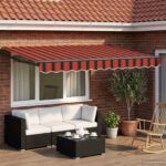 vidaXL Ručná vysúvacia markíza s LED 2,5 x 2 m 100% polyester a hliník