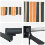 vidaXL Ručná vysúvacia markíza s LED 2,5 x 2 m 100% polyester a hliník – Obrázok 9