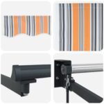 vidaXL Ručná vysúvacia markíza s LED 5 x 3 m 100% polyester a hliník – Obrázok 9