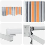 vidaXL Elektrická Retrakovateľná Markíza Modrá a Oranžová 5 x 3 m – Obrázok 9