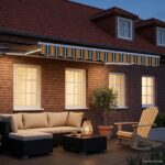 vidaXL Ručný rám markízy s LED Zelená, Žltá, Biela 2,5 x 2 m – Obrázok 3