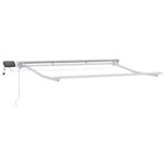 vidaXL Ručný rám markízy s LED Zelená, Žltá, Biela 2,5 x 2 m – Obrázok 4