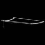 vidaXL Ručný rám markízy s LED Zelená a biela 4 x 2 m – Obrázok 6