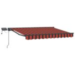 vidaXL Ručný rám markízy s LED 3,5 x 2,5 m Polyester s PU povrchom – Obrázok 2