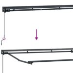 vidaXL Ručný rám markízy s LED Antracit 5 × 3,5 m – Obrázok 11