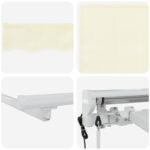 vidaXL Elektrická Retrakovateľná Markíza Krémová a biela 5 × 3,5 m – Obrázok 9