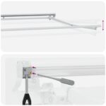vidaXL Elektrická Retrakovateľná Markíza Svetlo šedá a biela 4 × 3 m – Obrázok 10