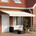 vidaXL Elektrická Retrakovateľná Markíza Krémová a biela 4,5 × 3 m