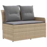 vidaXL Sady nábytku s vankúšom 7 pcs Beige a svetlo šedá PE ratan – Obrázok 5