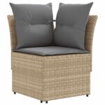 vidaXL Sady nábytku s vankúšom 8 pcs Beige a svetlo šedá PE ratan – Obrázok 4
