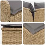 vidaXL Sady nábytku s vankúšom 7 pcs Beige a svetlo šedá PE ratan – Obrázok 10