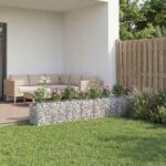 vidaXL Gabiónová vyvýšená posteľ 2 pcs Strieborná – Obrázok 4