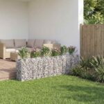 vidaXL Gabiónová vyvýšená posteľ 2 pcs Strieborná – Obrázok 4