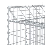 vidaXL Gabiónová vyvýšená posteľ 3 pcs Strieborná – Obrázok 8
