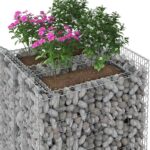 vidaXL Gabiónová vyvýšená posteľ 2 pcs Strieborná – Obrázok 4