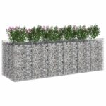 vidaXL Gabiónová vyvýšená posteľ 3 pcs Strieborná – Obrázok 3