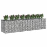 vidaXL Gabiónová vyvýšená posteľ 4 pcs Strieborná – Obrázok 3