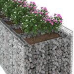 vidaXL Gabiónová vyvýšená posteľ 4 pcs Strieborná – Obrázok 4