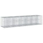 vidaXL Gabiónová vyvýšená posteľ 2 pcs Strieborná 260 x 60 x 55 cm – Obrázok 2