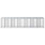 vidaXL Gabiónová vyvýšená posteľ 2 pcs Strieborná 260 x 60 x 55 cm – Obrázok 6