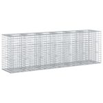 vidaXL Gabiónová vyvýšená posteľ 2 pcs Strieborná 250 x 50 x 80 cm – Obrázok 2