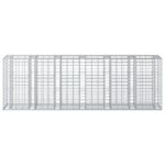 vidaXL Gabiónová vyvýšená posteľ 2 pcs Strieborná 250 x 50 x 80 cm – Obrázok 6