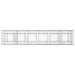 vidaXL Gabiónová vyvýšená posteľ 2 pcs Strieborná 250 x 50 x 80 cm – Obrázok 8