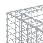 vidaXL Gabiónová vyvýšená posteľ 2 pcs Strieborná 250 x 50 x 80 cm – Obrázok 9
