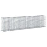 vidaXL Gabiónová vyvýšená posteľ 2 pcs Strieborná 330 x 50 x 80 cm – Obrázok 2