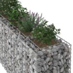 vidaXL Gabiónová vyvýšená posteľ 2 pcs Strieborná 330 x 50 x 80 cm – Obrázok 4