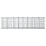 vidaXL Gabiónová vyvýšená posteľ 2 pcs Strieborná 330 x 50 x 80 cm – Obrázok 6