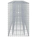 vidaXL Gabiónová vyvýšená posteľ 2 pcs Strieborná 330 x 50 x 80 cm – Obrázok 7