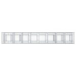 vidaXL Gabiónová vyvýšená posteľ 2 pcs Strieborná 330 x 50 x 80 cm – Obrázok 8