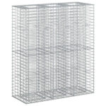 vidaXL Gabiónová vyvýšená posteľ 2 pcs Strieborná 130 x 50 x 150 cm – Obrázok 2