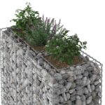 vidaXL Gabiónová vyvýšená posteľ 2 pcs Strieborná 130 x 50 x 150 cm – Obrázok 4