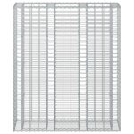 vidaXL Gabiónová vyvýšená posteľ 2 pcs Strieborná 130 x 50 x 150 cm – Obrázok 6