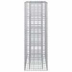 vidaXL Gabiónová vyvýšená posteľ 2 pcs Strieborná 130 x 50 x 150 cm – Obrázok 7