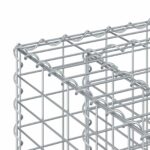 vidaXL Gabiónová vyvýšená posteľ 2 pcs Strieborná 130 x 50 x 150 cm – Obrázok 9