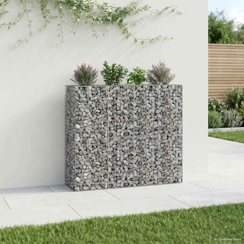 3422234_1.jpg vidaXL Gabiónová vyvýšená posteľ 2 pcs Strieborná 170 x 50 x 150 cm – Obrázok 1